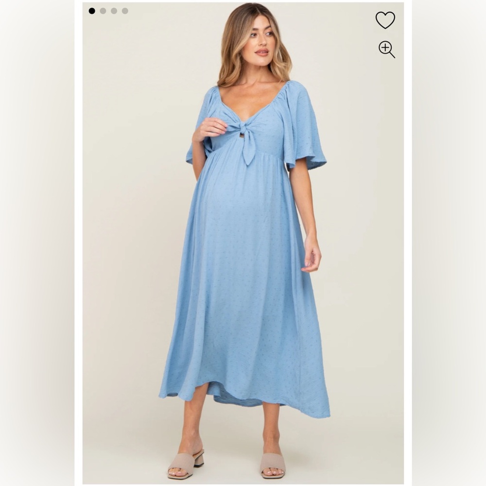 Pink Blush Maternity Blue Dress